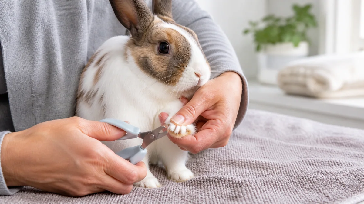 Griffe de lapin taillée devant la lumière pour repérer la veine