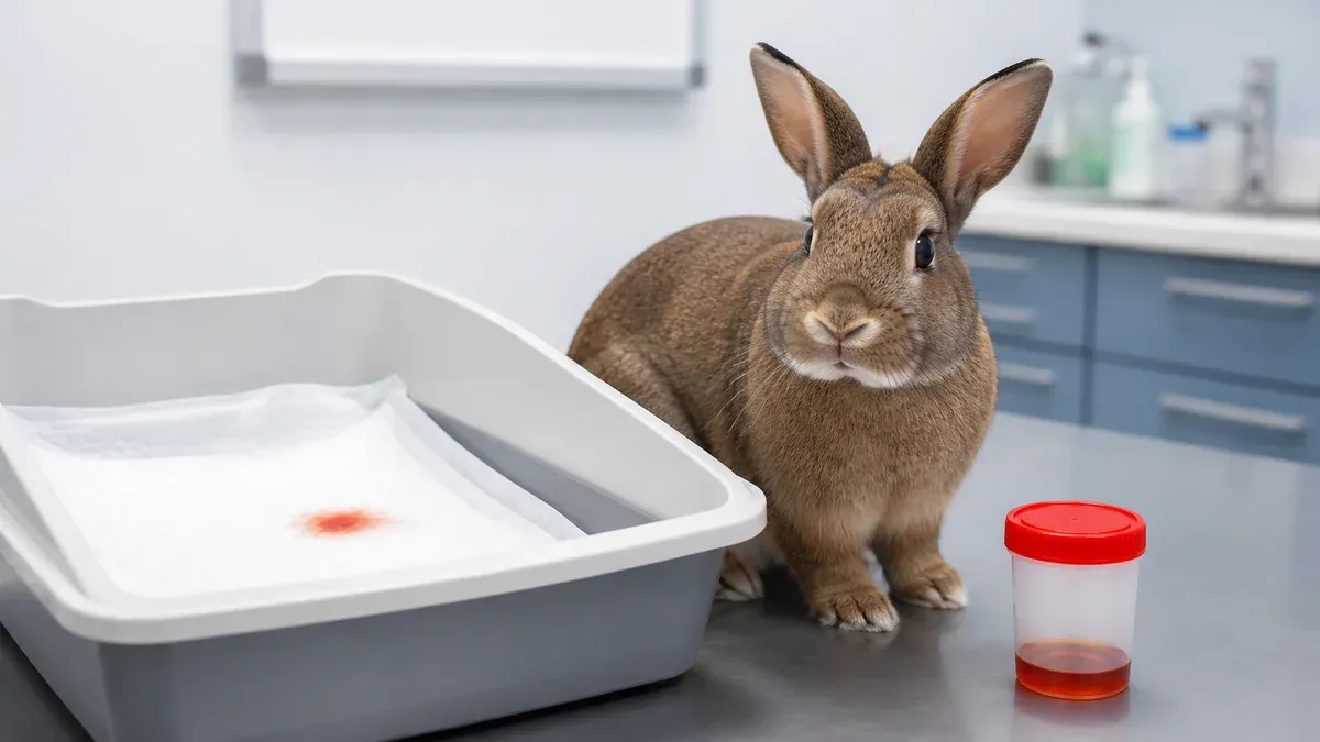 Dwarf rabbit in clean enclosure